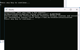WslRegisterDistribution failed with error — как исправить?
