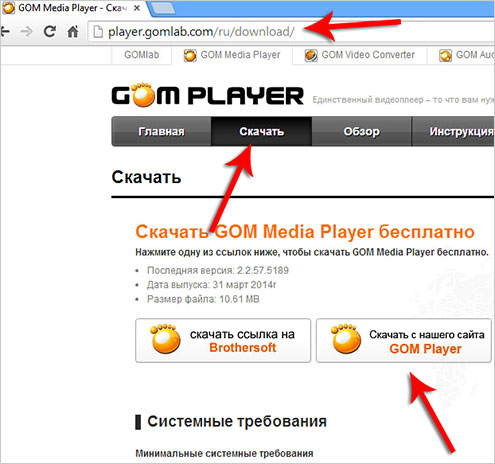 Скачать программу GOM Player